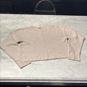 Free people break of Dawn 100% cashmere cropped boxy sweater. Small. Oatmeal
